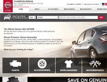 Tablet Screenshot of championnissanparts.com